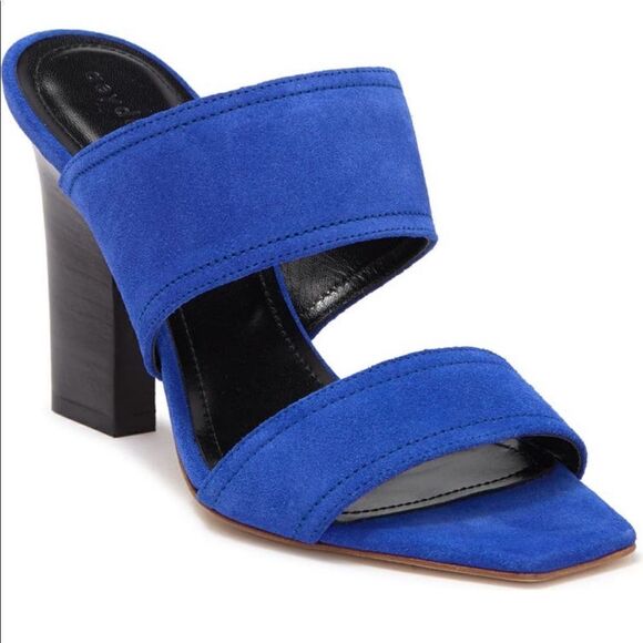 Aeyde Serena double band heeled suede sandal size EU 42 or US 12, new in box - Picture 2 of 12